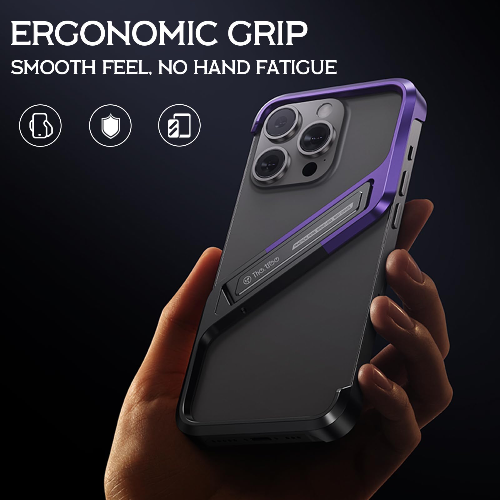 ベース iPhone case 16pro Z-Shaped Case for iPhone 16/16 Pro/16 Pro Max, Aluminum